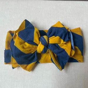 Baby Bling Printed FAB Headband - Gold/Navy Stripe
